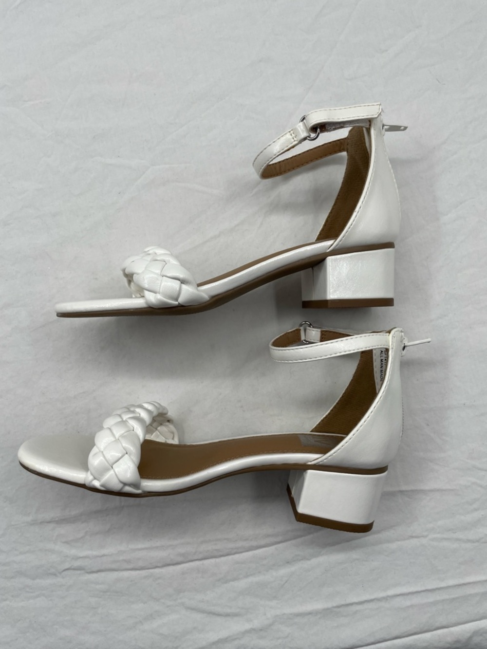 NEW! Dolce Vita Gretta White Braided Ankle-Strap Block Sandals. Girl’s 2. - Picture 10 of 12